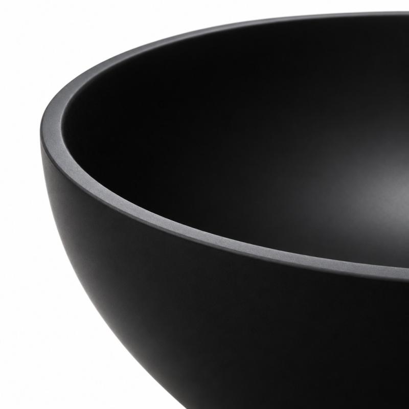 Solid S kleine waskom fontein Solid Surface rond 20 x 20 x 11 cm mat zwart 1208953268